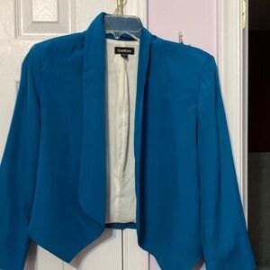 Vintage Bebe Blue open Knit Blazer Jacket